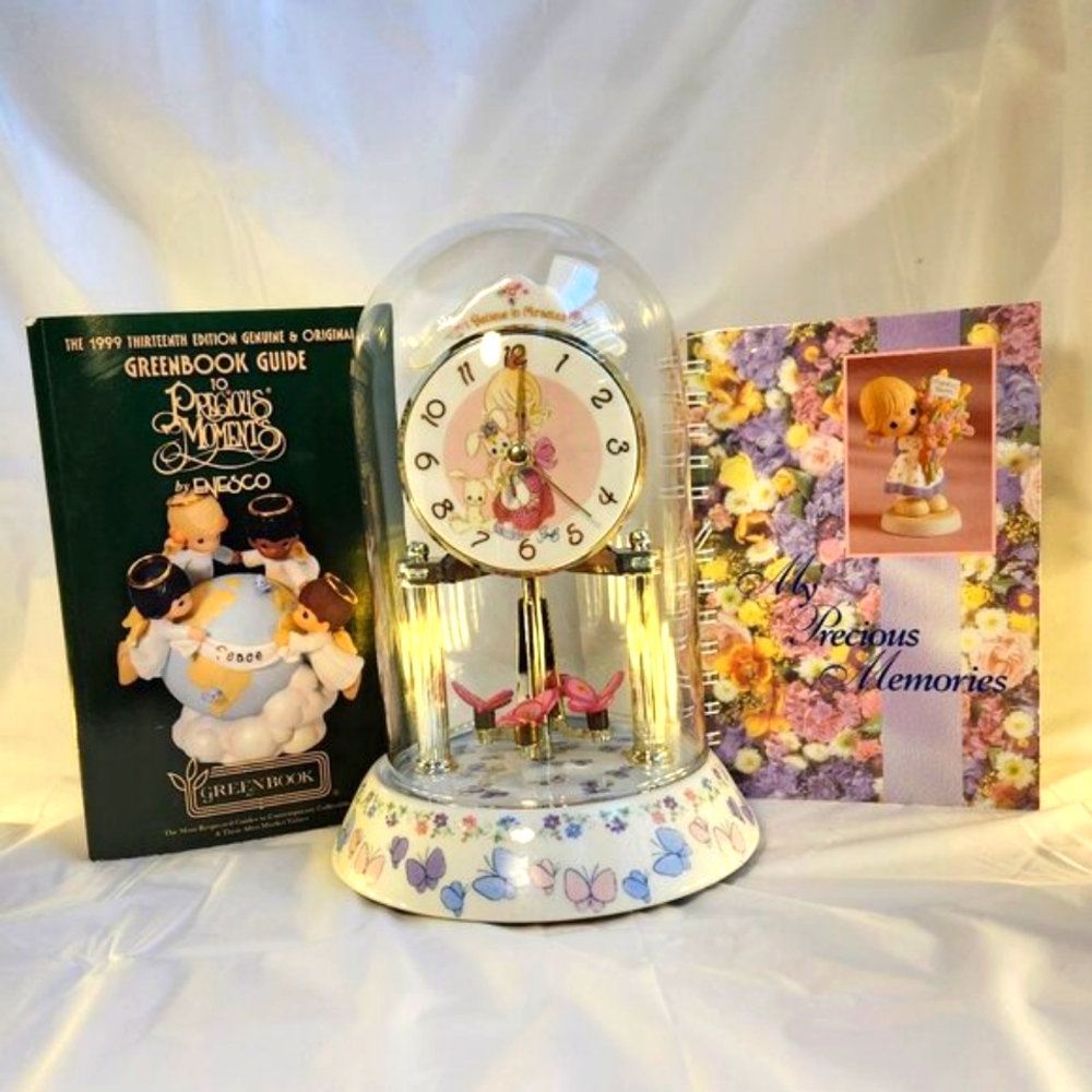 Believe in Miracles Precious Moments Clock with 1999 Greenbook Guide